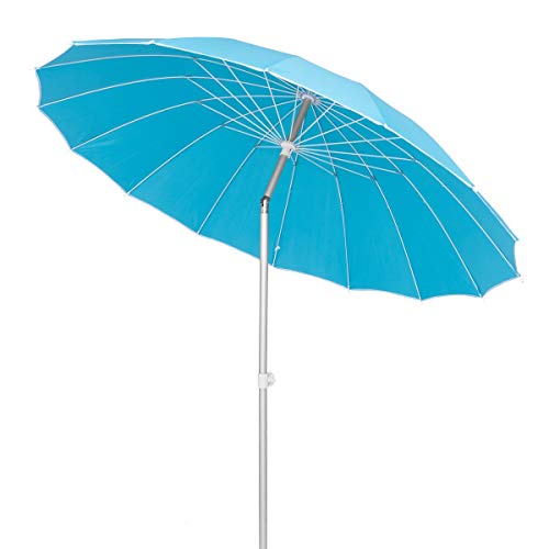 Lola Home Parasol sombrilla con Varillas Flexibles de Fibra de Carbono y Aluminio (Azul)