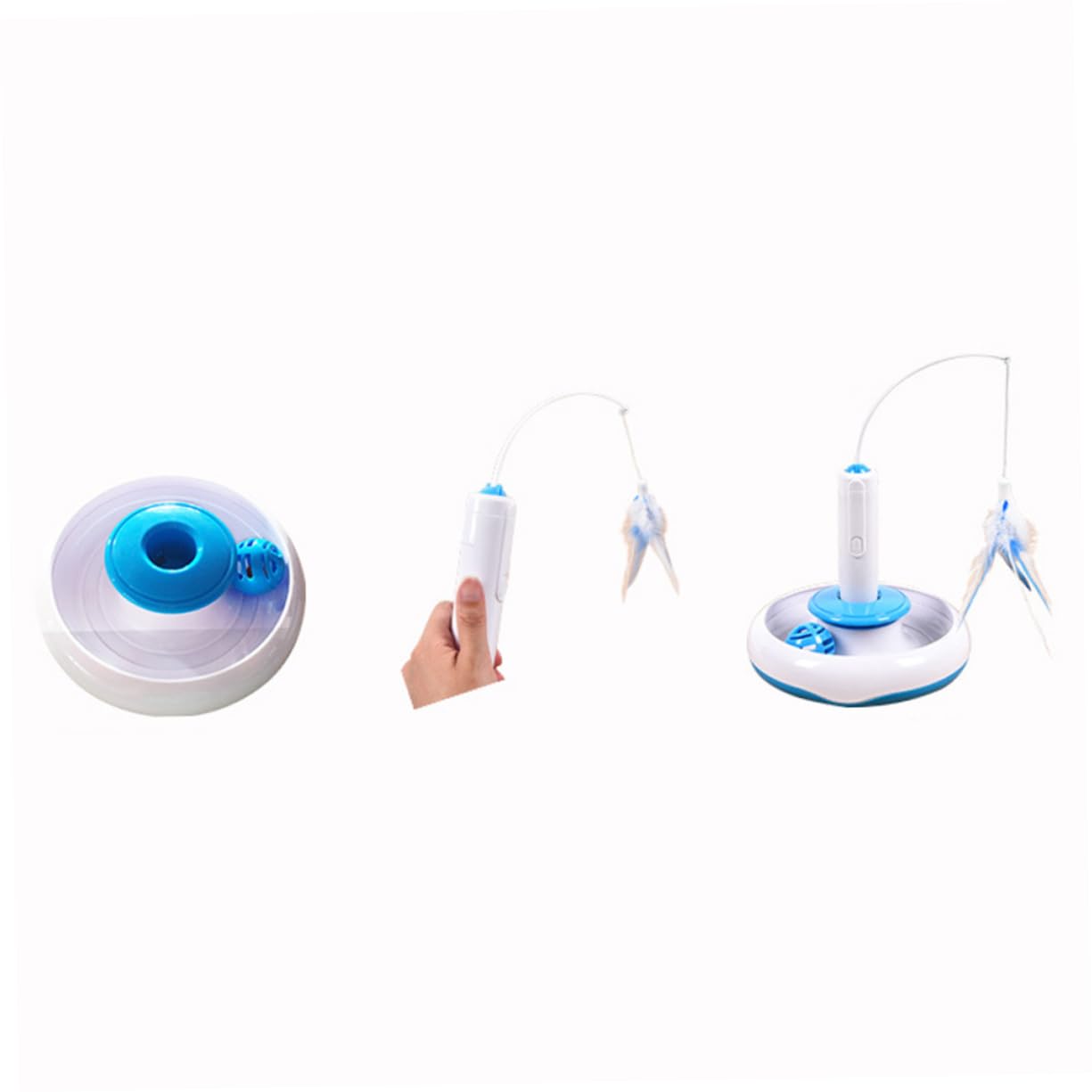 Kisangel Jouet Interactif Électrique pour Chat Rotation Jouet Intelligent pour Animal De Compagnie Divertissement Automatique Exercice Matériau Abs Aléatoire