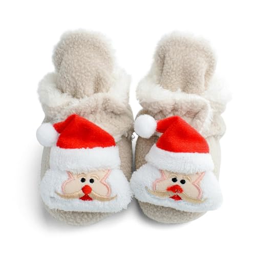 Baby Winter Boots Infant Christmas Booties Soft Baby Santa Winter Warm Fleece Slippers Snow Boots Crib Shoes2