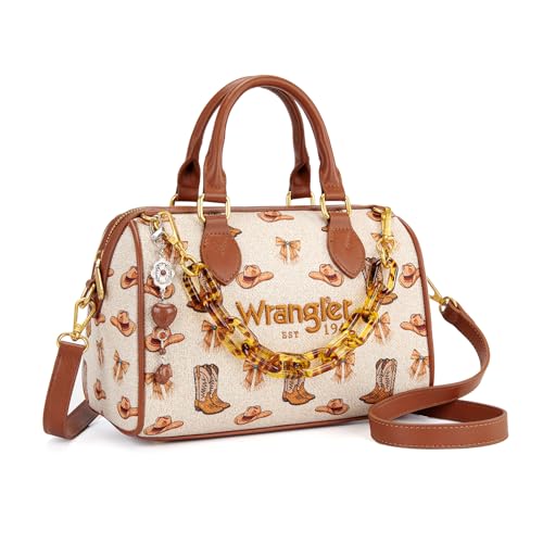 Bolso Satchel Wrangler Rodeo Icons con asa y cadena