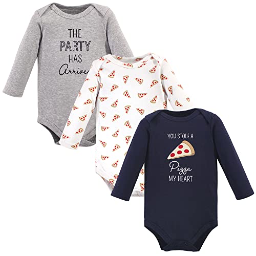 Image of Hudson Baby baby-boys Cotton Long-sleeve Bodysuits 3-pack