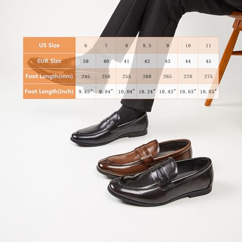 Men's Genuine Leather Slip-On Penny Loafer Fashion Classic Cap Toe Low Top Smoking Driving Moccasins Dress Shoes British Retro Tuxedo Formal Shoes for Prom Wedding Business Casual2