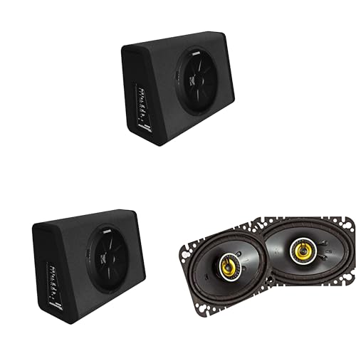 KICKER (2 11PT250 Powered Sub Enclosure & 46CSC464 4x6 Bundle