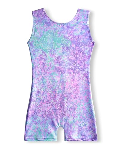 YDMZX Leotards for Girls Gymnastics 5T 6T Size 5-6 Kids Tumbling Outfits Biketards Colourful Dots