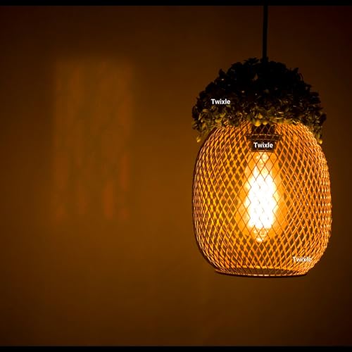 Image of Metal Golden Green Grass Pineapple Shape Hanging Light, Ceiling Light for Home Decor, Pendant Light for Resataurant, Cafe, Balcony, Garden, Kitchens (E27 Bulb Base) (Pineapple) (Without Bulb)