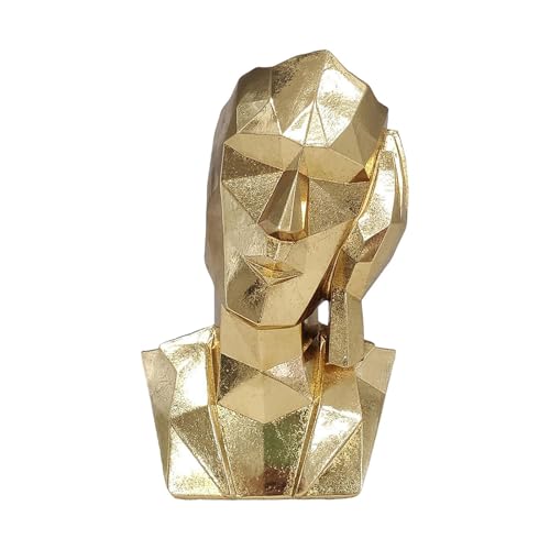 Merishopp Resin Thinker Statue Home Decor Abstract Figurine for Desk Cabinet Bookshelf No Listen | Figurines | Home Dacor