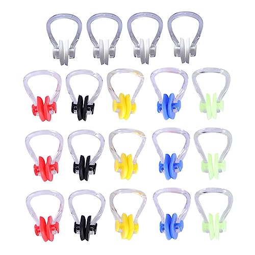 balacoo 5sets Silicone Nose Clips for Boys and Girls Swimming Wear-Resistant Comfortable Nose Plugs Mixed Colors 20pcs*5