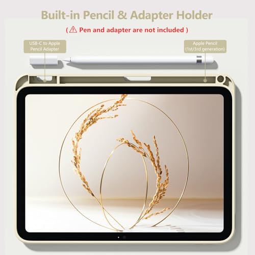 Image of Wenlaty Compatible with iPad (A16) 11th Generation Case 11 Inch 2025, for iPad 10th Generation Case 10.9 Inch 2022 with Pencil Holder, Trifold Stand Protective Clear Back, Auto Wake /Sleep, Starlight