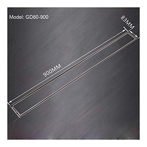 Floor Linear Shower Drain, Stainless Steel Linear Floor Drain Rectangular Bathroom Channel Gully Kitchen Anti-odor Water Drainer Tile Shower Floor Drain For Bathroom Lateral Drainage ( Color : C )