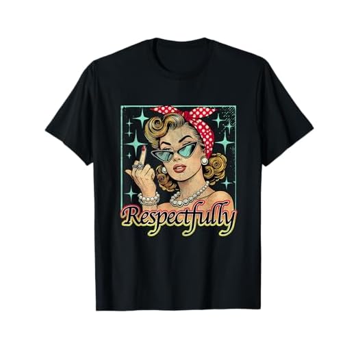 Divertido Retro Vintage Respetuosamente dedo medio feminista Camiseta