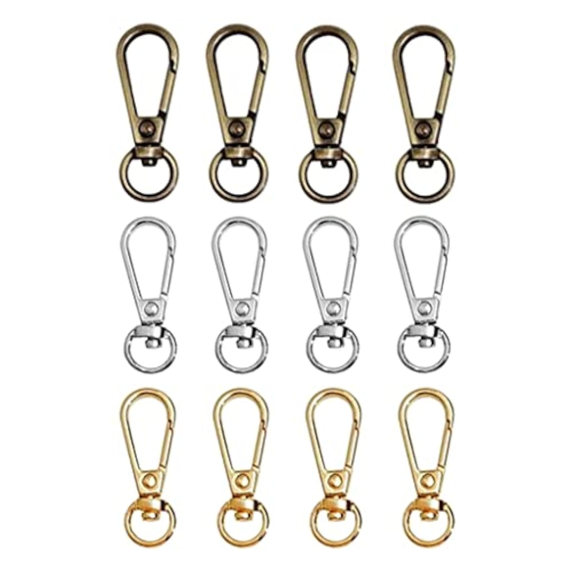 3x Swivel Trigger Handbag Buckles Lanyard Clip Set