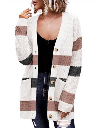 Image of Zeagoo Cardigan Sweaters for Women Long Sleeve Fall Clothes Button Down Top
