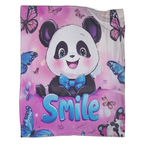 Plaid Panda 3D anti-froid couverture légère et douce pour canapé - 3