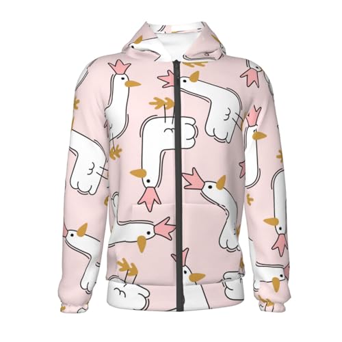 Goose Queen Kids Pullover Hoodies Boys Zip Up Sweatshirts Girls Athletic Clothes with Pocket2