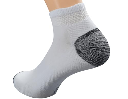 Yomandamor Mens Cotton Diabetic Low Cut Socks with Seamless Toe,5 Pairs4