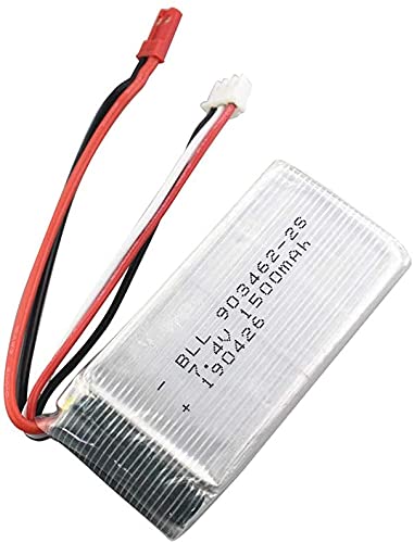 YUNIQUE GREEN-CLEAN-POWER - Batería Lipo Recargable 7.4V 1500mAh | Compatible con WLtoys V912 V262 A949V V913 L959 L979 Q212G | Eficiencia Energética, 70X35X22 - 92 Gr, Plata