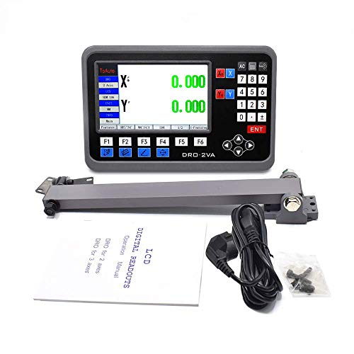 2 ejes LCD DRO pantalla digital 5µm TTL indicador de posición para su torno, fresadora, lijadora, etc., barco de Alemania (5µm-2Axis)
