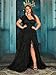 Women's Plus Size Wedding Guest Long Dress One Shoulder Summer Maxi Elegant Evening Party Cocktail Gown for Bridesmaid Prom Black 1XL