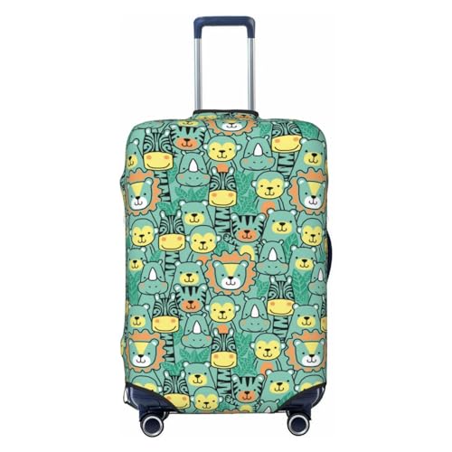 Animals With Leaf Luggage Cover Protector Anti-Scratch Washable Fits 18-32 Inch Luggage-Small