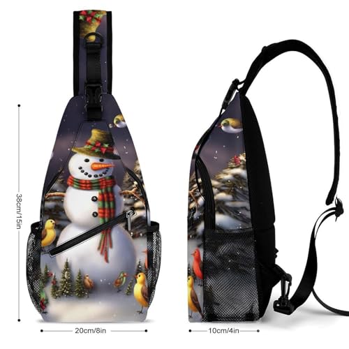 Morrales Sling Snowman Birds para Mujer y Hombre miniatura 2