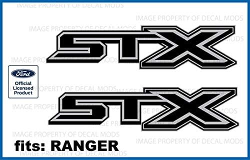 Decal Mods STX - Calcomanías opacas para Ford Ranger (2019-2020) - FBLK (juego de 2) con licencia oficial