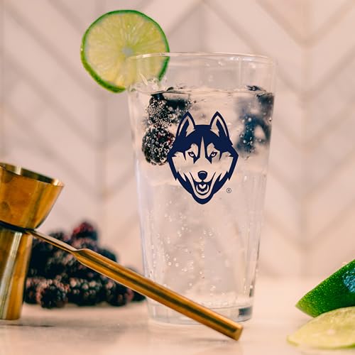 Image of Logo Brands NCAA 16 oz Pint Glass - Durable Glass With Bold Team Color- Chip-Resistant Rim Drinkware For Fans, Tailgates, Home Bars & Everyday Use