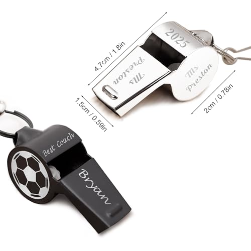 Silbato personalizado para entrenadores negro diseño 2 miniatura 3