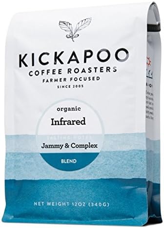 Infrared Organic Blend, Kickapoo Coffee 12 oz bag, Whole Bean Coffee