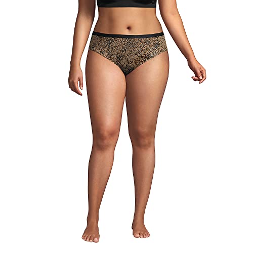 Lands' End Womens Comfort Knit Mr Hc Brief Underwear - 2 Pk Allspice/Leopard 2Pk Regular 1X #TOP23
