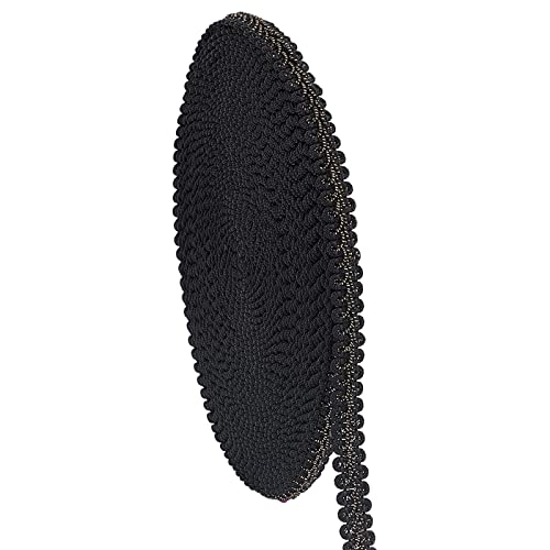 PandaHall 15 Yard Gimp Borte Schwarz