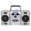 Emerson Portable CD Player Boombox with Cassette Player, Tape Recorder, AM/FM Radio, MP3 AUX Input, Detachable Speakers, AC/DC & Battery Operated Stereo System for Home, Travel, Indoor & Outdoor Use
