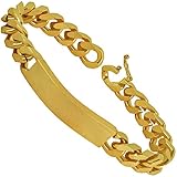 LIFETIME JEWELRY Cuban Link ID Bracelet for Men and Women 24k Real Gold Plated (9)
