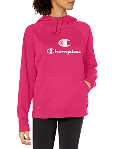 Champion Women's Hoodie, Deep Raspberry, Large