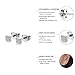 555Jewelry Womens Stainless Steel Tiny Small Simple Classy Lightweight Square Cube Shape Shiny Shimmer Glittery High Fashion Matte Cute LadiesAccessories Stud Earrings, Silver 7 MM