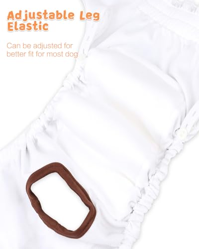Image of CuteBone Washable Female Dog Diapers 4 Pack Reusable Doggie Heat Diapers for Period FMG07XL
