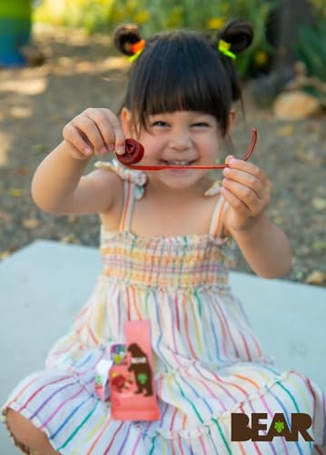 BEAR Real Fruit Snack Rolls - Gluten Free, Vegan, and Non-GMO - Strawberry – 36 Rolls, Healthy School And Lunch Snacks For Kids And Adults, 0.7 Ounce (Pack of 18)