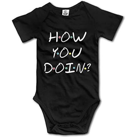 LyCheer How You Doin? - Baby Onesie Birth Announcement Bodysuit Newborn Rompers Unisex - black - 0-6 Months Cover