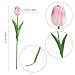 Kisflower 30Pcs Latex Tulips Real Touch Pink Artificial Flowers Fake Tulips Arrangement Bouquet for Home Office Wedding Decor (Pink)