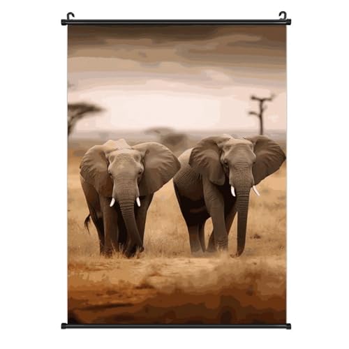 Poster sur toile éléphants multi-tailles décoration murale élégante pour maison