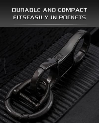 Daygos Car Keychain Clip With Quick Release Key Rings, Universal Key Fob Holder With 4 Detachable Keyrings, Heavy Duty Car Keychain Organizer For Men And Women #TOP5