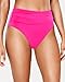 Holipick Hot Pink High Waisted Bikini Bottoms Tummy Control Swimsuit Bottom High Cut Bathing Suit Swim Bottom L