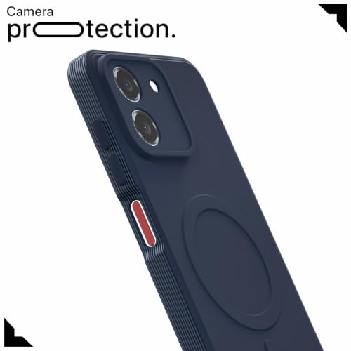 Image of Outlouders Back Cover for Ai Plus Pulse 2 | Soft Matte Silicone | Slim Fit | Magnetic-Safe Logo Design (Magnetic-Safe Not Compatible) | Shockproof | Camera Protection Bumper Case (Blue)