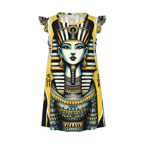 Augenstern Flutter Sleeve Nightgown Pajama Gown Ancient-Egyptian-Queen Easy Pull-On Sleepwear Nightdress