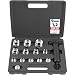 Produktbild TECPO Locheisen Satz 14-teilig, Loch Stanzen 5-35mm Durchmesser Lochstanzer Henkellocheisen Werkzeug Set -Locheisenhalter mit ergonomischem Griff