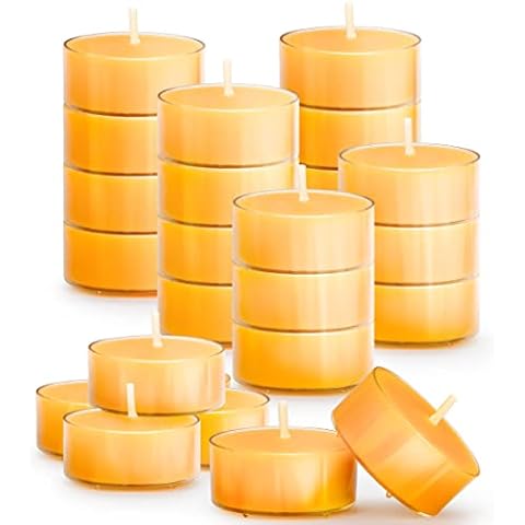 25PCS Pure Beeswax Tealight Candles Cover