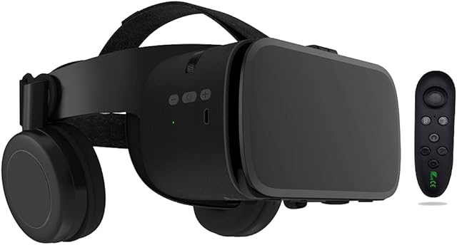 VR Glasses for phones, Bluetooth VR Headset for iphone/ Samsung phone 3D Virtual Reality Glasses with Wireless Remote Control, VR Glasses for Movies & Games Compatible for Android / iOS Phones (Black)