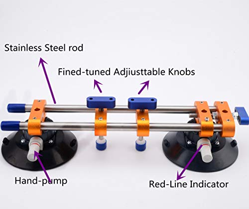 ZUOS Seamless Seam Setter with 6-Inch Suction Cups for Seam Joining and Leveling, Professional Countertop Installation Tool for Granite, Stone, Marble, Slab - Thumbnail 7