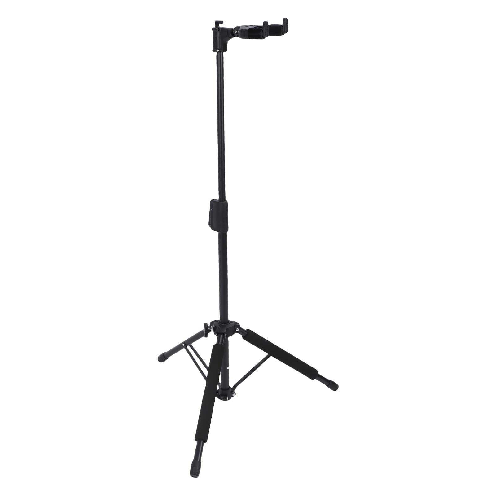 RiToEasysports Regulowany Uchwyt do Stojaka na gitarę z Haczykiem z automatyczną blokadą grawitacyjną, Stojak z żelazną ramą z miękką flanelową wyściółką do Akustycznego Elektrycznego Klasycznego