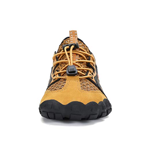 Aft Affinest Mens Womens Water Shoes Outdoor Hiking Sandals Aqua Quick Dry Barefoot Beach Sneakers Swim Boating Fishing Yoga Gym(Brown-A,44) #TOP2