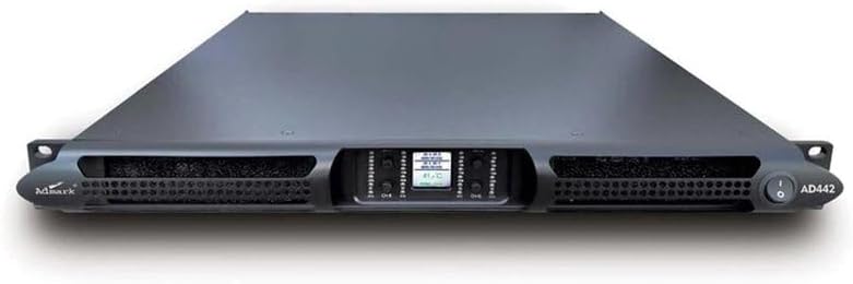 ADMARK AD-442 4 x 7200 Watts 4-Ohms Per Channel Pro High Power Audio Class-D Power Amplifier with Dual Digital Signal LEDs 1 U Rack Mount
